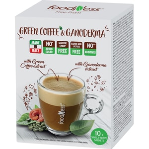 Cafea instant FOODNESS Green Coffee & Ganoderma, 10 buc, 200g