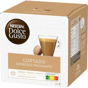 Capsule cafea NESCAFE Cortado Espresso Machiatto, compatibile Dolce Gusto, 16 capsule, 100.8g