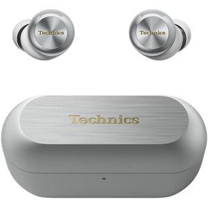 Casti TECHNICS EAH-AZ100E-S, True Wireless, Bluetooth, In-ear, Microfon, Noise Cancelling, Carcasa incarcare wireless, argintiu