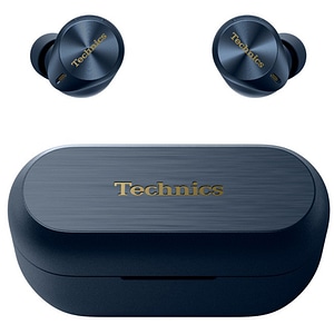 Casti TECHNICS EAH-AZ80E-A, True Wireless, Bluetooth, In-ear, Microfon, Noise Cancelling, Carcasa incarcare wireless, albastru