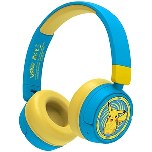 Casti pentru copii OTL Pokemon Pickachu, Bluetooth, On-ear, Microfon, albastru-galben