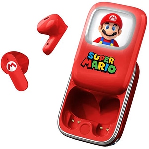 Casti pentru copii OTL Super Mario, Bluetooth, In-ear, Microfon, rosu