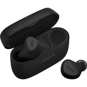 Casti JABRA Elite 5, True Wireless, Bluetooth, In-Ear, Microfon, Noise Cancelling, Carcasa incarcare wireless, Titanium Black