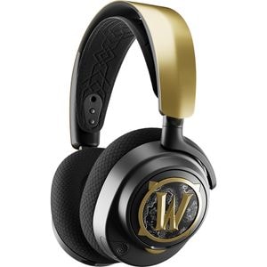 Casti Gaming Wireless STEELSERIES Arctis Nova 7 World of Warcraft Edition, surround, multiplatforma, negru-auriu