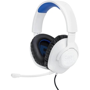 Casti Gaming JBL Quantum 100P Console, multiplatforma, Jack 3.5mm, alb-albastru