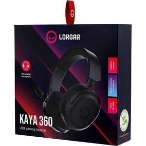 Casti Gaming LORGAR Kaya 360, stereo, multiplatforma, Black
