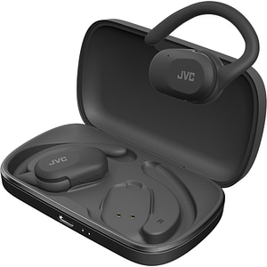 Casti JVC Nearphones HA-NP40T-B-U, True Wireless, Bluetooth, Open-ear, Microfon, negru