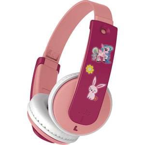 Casti pentru copii JVC Tinyphones HA-KD10W-P-E, Bluetooth, On-Ear, Microfon, roz-violet