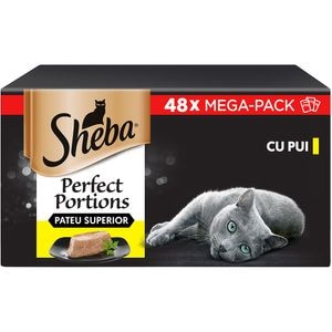 Hrana umeda pentru pisici SHEBA Perfect Portions, Adult, Pui, 8 x 6 x 37.5g
