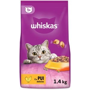 Hrana uscata pentru pisici WHISKAS, Adult, pui, 1.4 Kg
