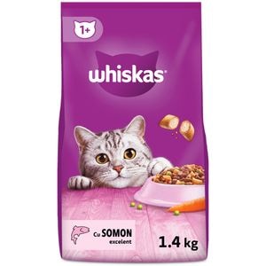 Hrana uscata pentru pisici WHISKAS, Adult, Somon, 1.4 kg