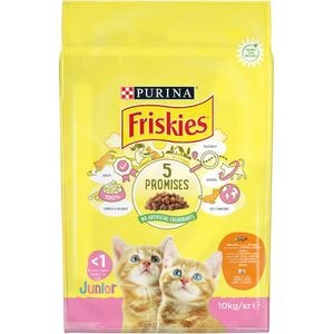 Hrana uscata pentru pisici FRISKIES, Junior, Pui, curcan si legume, 10 kg