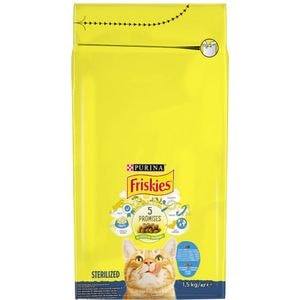 Hrana uscata pentru pisici FRISKIES Sterilized, Somon si legume, 1.5 kg