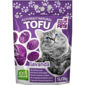 Asternut igienic pentru pisici MON PETIT AMI Tofu Lavanda, 5 L