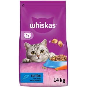 Hrana uscata pentru pisici WHISKAS, Adult, Ton, 14 kg