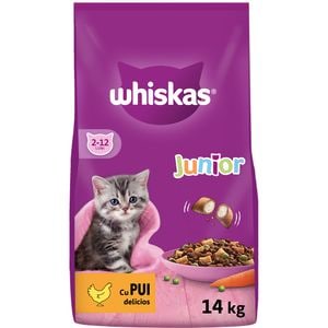 Hrana uscata pentru pisici WHISKAS, Junior, Pui, 14 kg