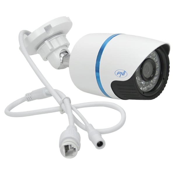 Clancy Tropical America Camera supraveghere exterior/interior PNI IP12MP, HD 720p, IR, Internet,  Night Vision, alb