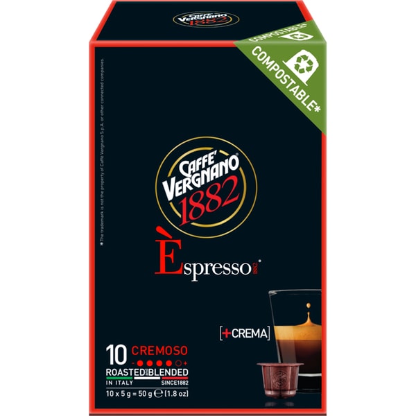 Capsule cafea VERGNANO Cremoso, compatibile Nespresso, 10 capsule, 55g
