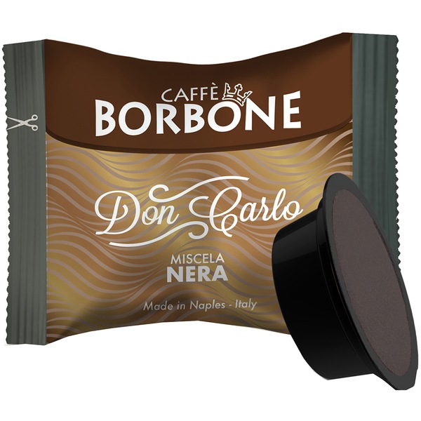Capsule cafea BORBONE Don Carlo Nero, compatibile Lavazza A Modo Mio, 50 capsule, 360g