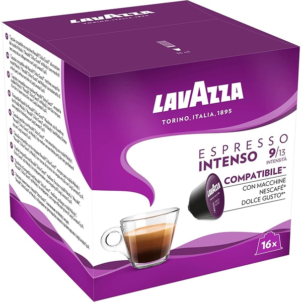Capsule cafea LAVAZZA Espresso Intenso, compatibile Dolce Gusto, 16 capsule, 128g
