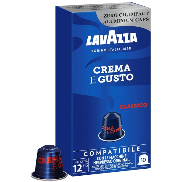 Capsule cafea LAVAZZA Crema e Gusto, compatibile Nespresso, 10 capsule, 57g