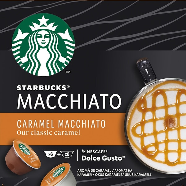 Capsule cafea STARBUCKS Caramel Macchiato, compatibile Dolce Gusto, 12 capsule, 127.8g