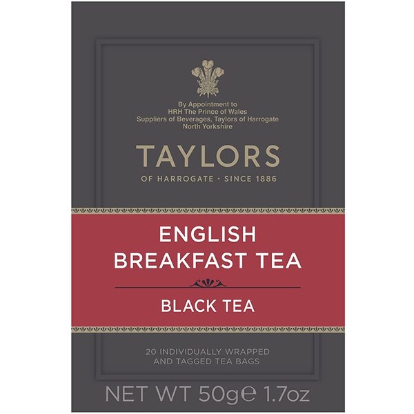 Ceai negru TAYLORS OF HARROGATE English Breakfast, 20 buc, 50g