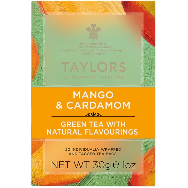 Ceai verde TAYLORS OF HARROGATE Mango & Cardamom, 20 buc, 30g
