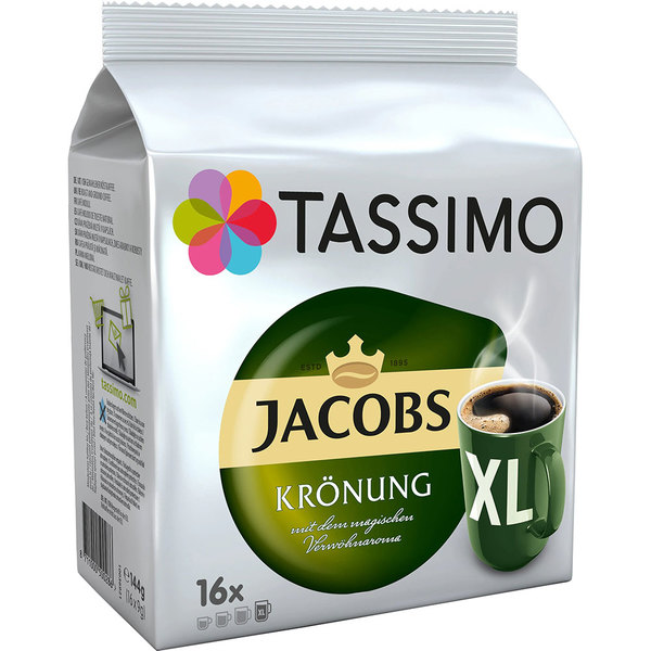 Capsule cafea JACOBS Kronung XL, compatibile Tassimo, 16 capsule, 195g