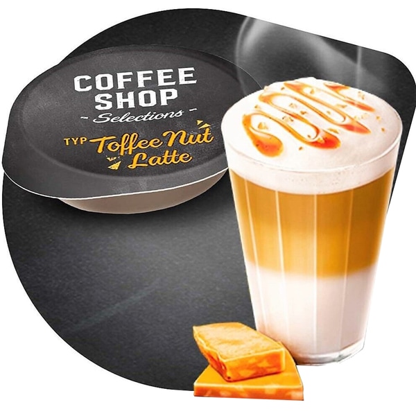 Cápsulas de café Coffee Shop Selección Toffee Nut Latte para 8 unidades, TASSIMO