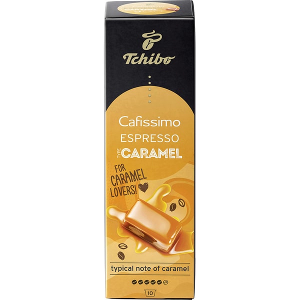 Capsule cafea TCHIBO Espresso Caramel, compatibile Cafissimo, 10 capsule, 75g
