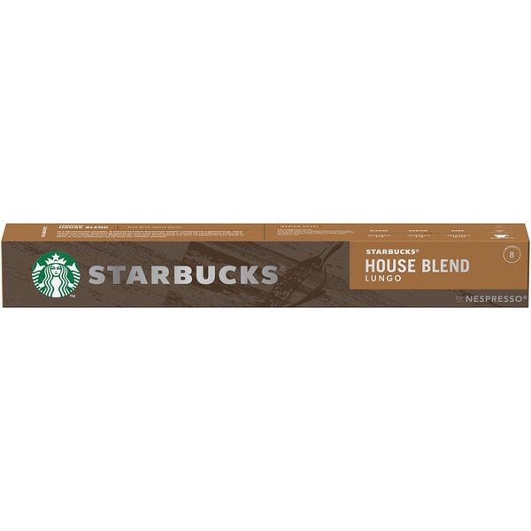 Capsule cafea STARBUCKS House Blend Lungo, compatibile Nespresso, 10 capsule, 57g