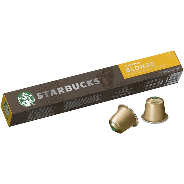 Capsule cafea STARBUCKS Blonde Espresso Roast, compatibile Nespresso, 10 capsule, 53g