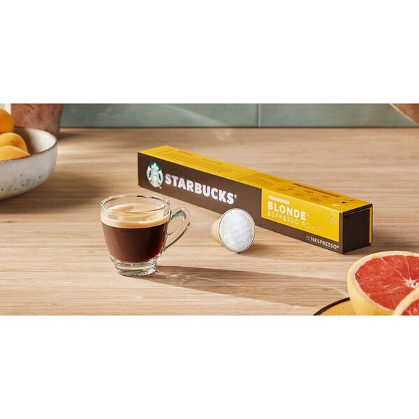 Capsule cafea STARBUCKS Blonde Espresso Roast, compatibile Nespresso, 10 capsule, 53g