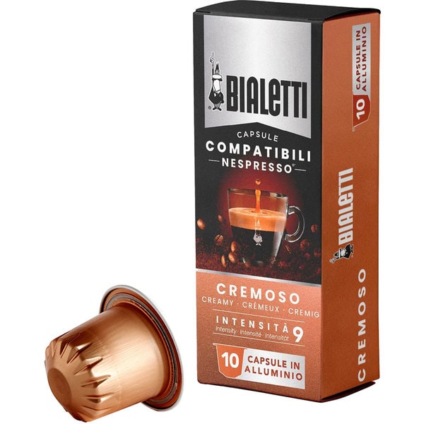 Capsule cafea BIALETTI Cremoso, compatibile Nespresso, 10 capsule, 55g