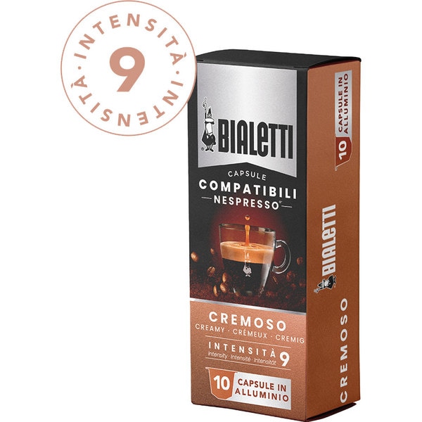 Capsule cafea BIALETTI Cremoso, compatibile Nespresso, 10 capsule, 55g