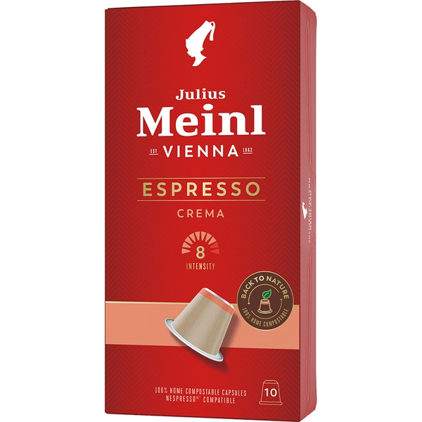 Capsule cafea JULIUS MEINL Inspresso Espresso Crema 84593, 10 capsule, 55g