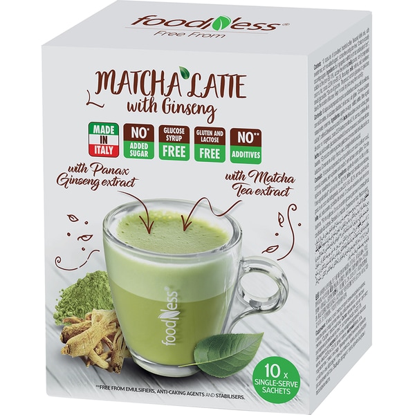 Cafea instant FOODNESS Matcha Latte with Ginseng, 10 buc, 200g