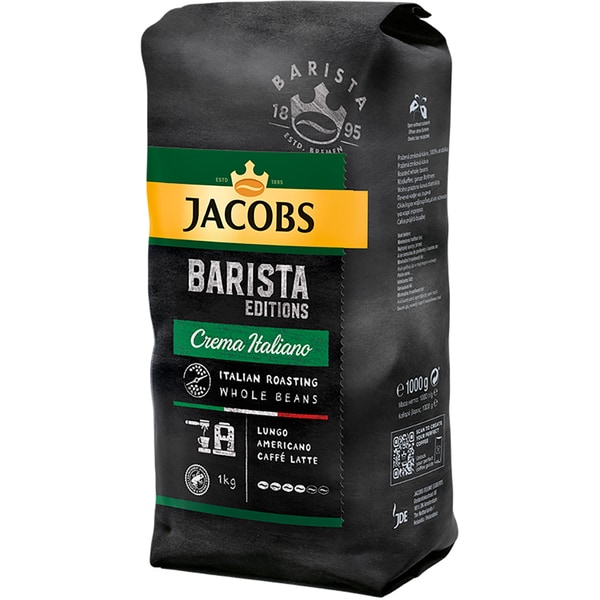 Cafea boabe JACOBS Barista Crema Italiano, 1000g