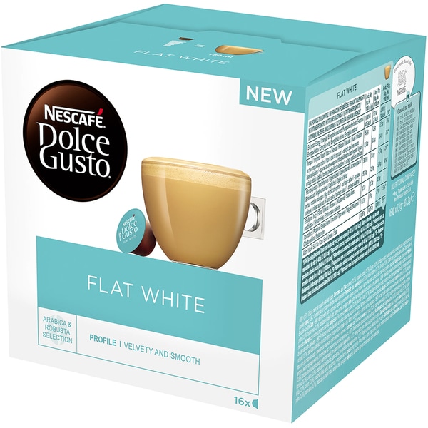 Capsule cafea NESCAFE Flat White, compatibile Dolce Gusto, 16 capsule, 187.2g
