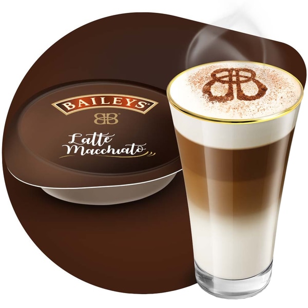 Capsule cafea JACOBS Baileys Latte Macchiato, compatibile Tassimo, 8 capsule cafea + 8 capsule lapte, 264g