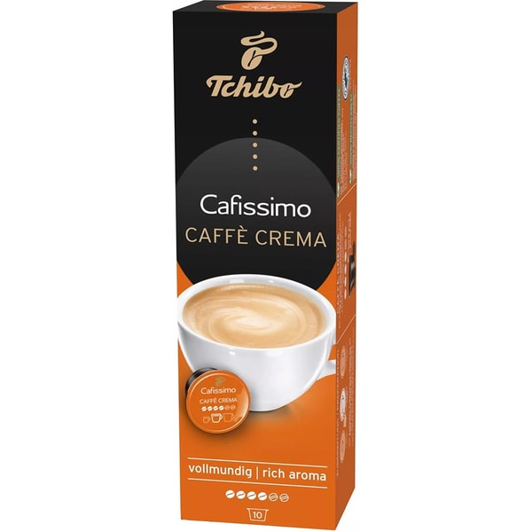 Capsule cafea TCHIBO Caffe Crema Rich Aroma, compatibile Cafissimo, 10 capsule, 80g