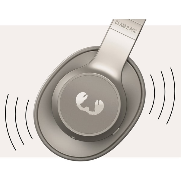 Casti FRESH 'N REBEL Clam 2 ANC, Bluetooth, Over-ear, Microfon, Noise  Cancelling, Silky Sand