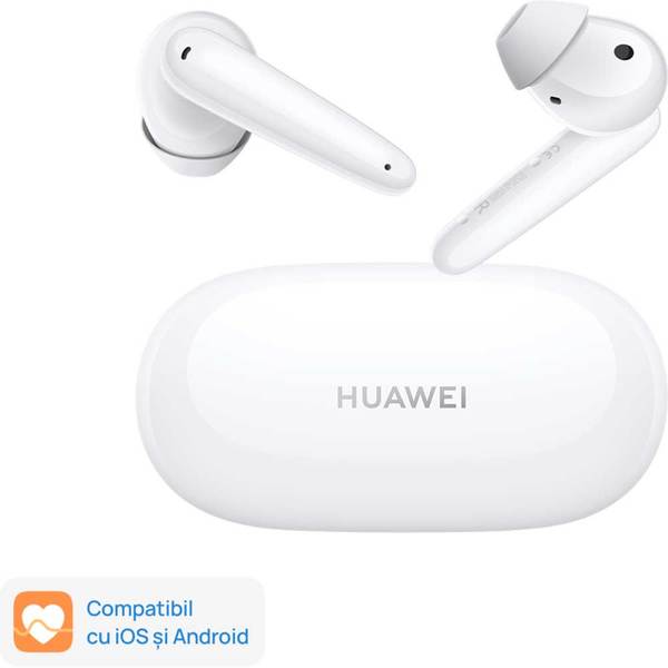 Casti HUAWEI FreeBuds SE, True wireless, In-ear, Microfon, Cancelling, alb