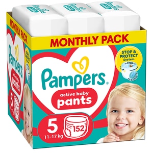 Scutece chilotel PAMPERS Active Baby Pants XXL Box nr 5, Unisex, 11-17 kg, 152 buc
