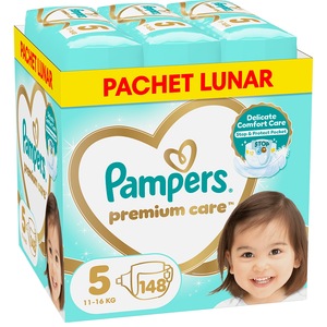 Scutece PAMPERS Premium Care XXL Box nr 5, Unisex, 11-16 kg, 148 buc