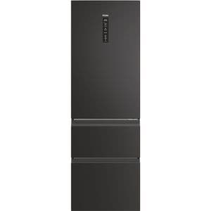 Combina frigorifica HAIER HTW5618DNPT, Total No Frost, 360 l, H 185 cm, Clasa D, Wi-Fi, negru