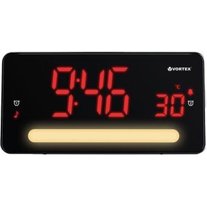 Radio cu ceas VORTEX VO2615, FM, negru