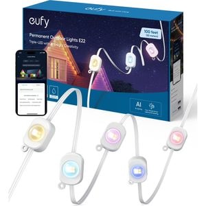Lumini smart EUFY RGB, E22, IP65, alb