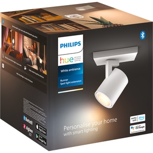 Spot LED Smart PHILIPS Hue Runner, 5W, 350lm, Wi-Fi, alb